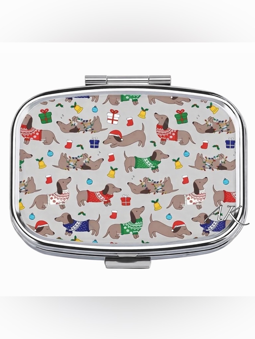 Dachshunds in Sweaters Pill Box 🐾 Doxie Wiener